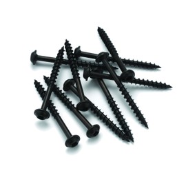 8 x 2-1/4 HighPoint Round Washer Head Woodworking Screws, Black Oxide 100 pc