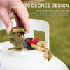 Hopbucan Brass Propane Tank Adapter with Propane Tank Gauge, 90
