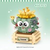 MEIEST 4 PCS Mini Flower Succulent Bonsai Building Blocks,Simulation Pot