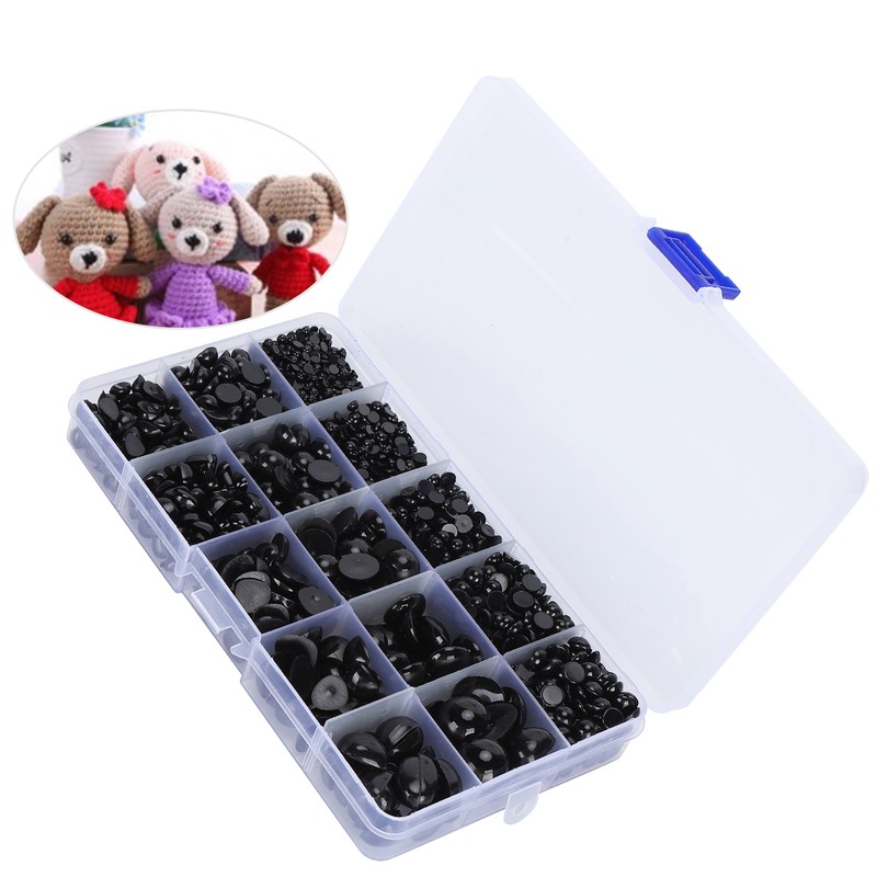 2575Pcs Plastic Eyes and Noses Pack Safety DIY Craft Kit