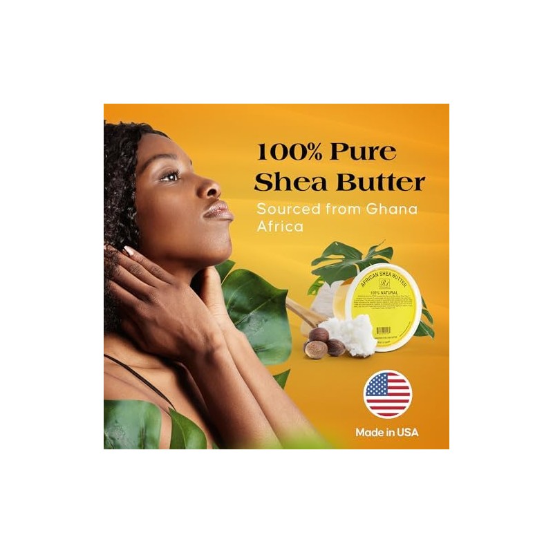 Ra Cosmetics African Shea Butter 100% Natural, 16 Oz