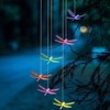Solar Dragonfly Wind Chime Outdoor LED Wind Chime Garden Yard