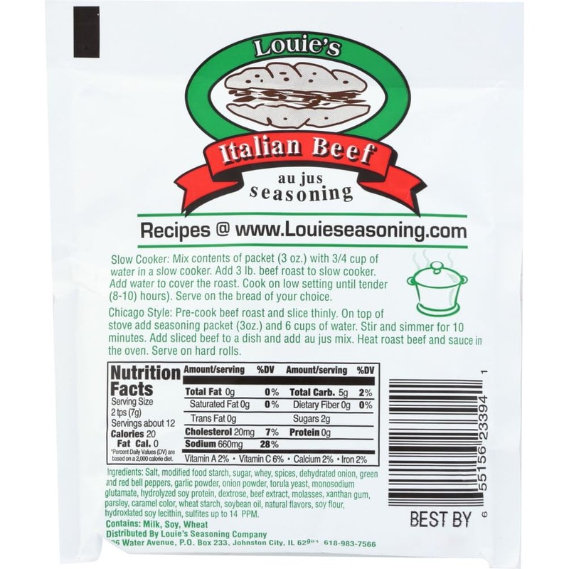 Louie's Italian Beef Seasoning, 3 oz, 3 pk