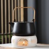 Ceramic Tea Warmer for Teapot, Warmer with Cork Cover, White