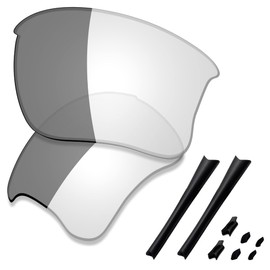 Saucer Premium Replacement Lenses & Rubber Kits for Oakley Flak Jacket XLJ OO9009 Sunglasses High Defense - Photochromic Activated Non Polarized