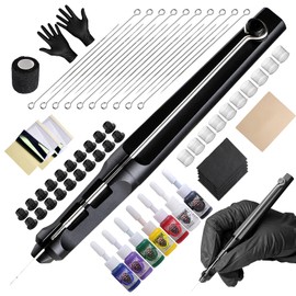 HAWINK Hand Poke a Stick Tattoo Kit DIY Tattoo Tool Kit Kit with 7 Ink 20 PCS Needles GK-HW803TN01-1