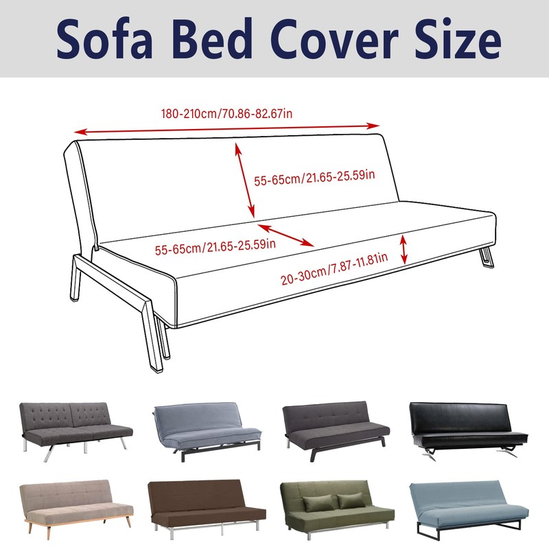 FIGOOO Sofa Cover without Armrests, 3-Seater Elastic Sofa Cover, Armless,