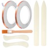 AONUOAO 1/4" Silver Back Copper Foil Tape for Stained Glass,
