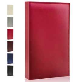 Rdylymx Photo Album 6x4 300 Pockets Photos, Leather Cover Photo Book, Large Capacity Wedding Baby Family Picture Albums Holds 300 Horizontal Photos (Red)