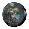 Foruidea 3D Printed Wolf Spare Tire Cover Waterproof Dust-Proof Wheel Tire Cover Fit for Jeep,Trailer, RV, SUV and Many Vehicle 14 Inch