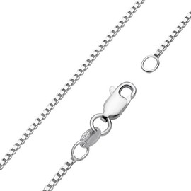 Vinani Venetian Chain Square – Polished – Fine – Italy – High Quality 925 Sterling Silver Necklace – 1.2 mm – vv1200