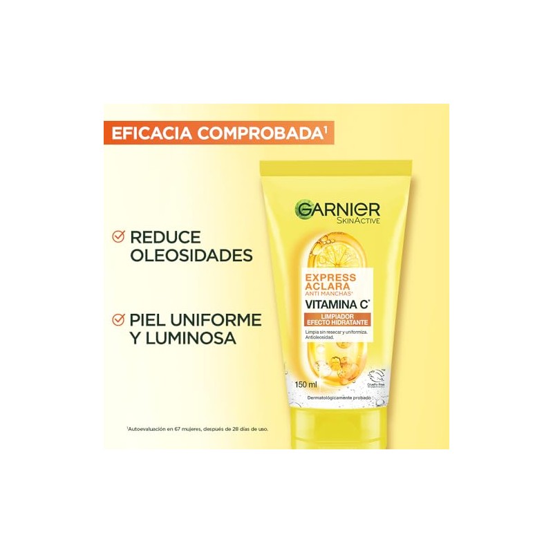 Gel de Limpieza Garnier Express Aclara efecto hidratante Vitamina C