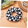VICASKY 6 Pcs Women Hair Scrunchies Chessboard Pattern Elastic Hair