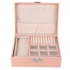 Jewelry Box Organizer 2 Layer Jewelry Storage Case PU Leather