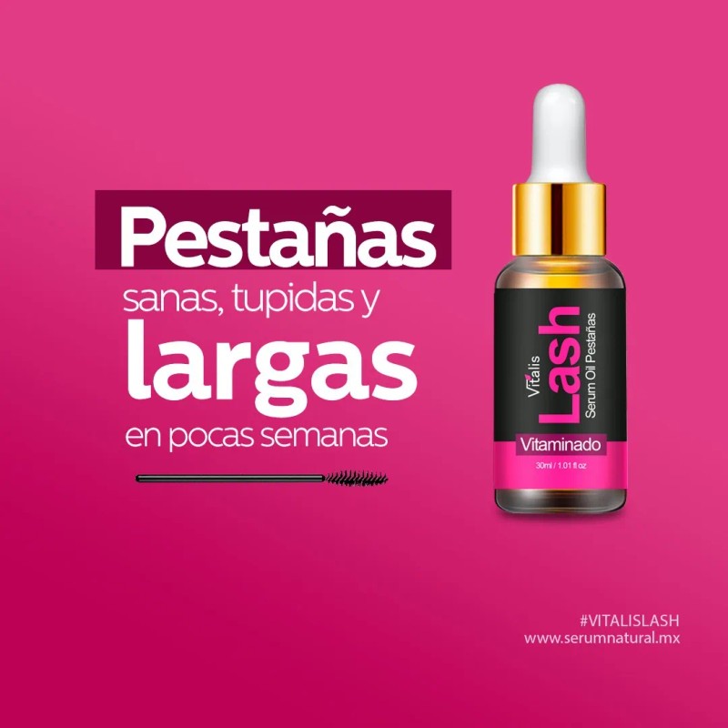 Vitalis Suero Para Crecimiento De Pestañas 100% Natural Lash