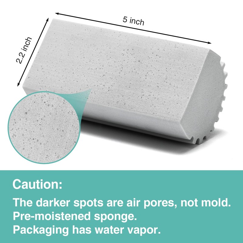 4 Pack Damp Dusting Sponge Duster, Grey Dust Cleaning Sponge,