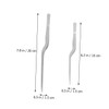 KICHOUSE Stainless Steel Tweezers Angled Tip Tweezer Tongs Fish Bone