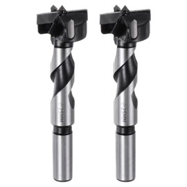sourcing map 2 PCS Forstner Drill Bit 25mm (31/32") Dia 90mm (3-17/32") Long YG8/C1 Tungsten Carbide Twist Wood Forstner Bits Hole Saw Auger Opener Cutter for Woodworking Drilling