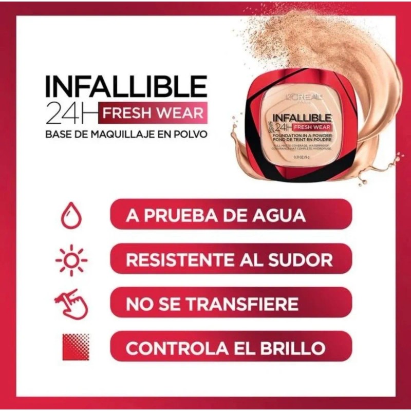 Base En Polvo Infalible De L'oreal Fresh Wear 24horas