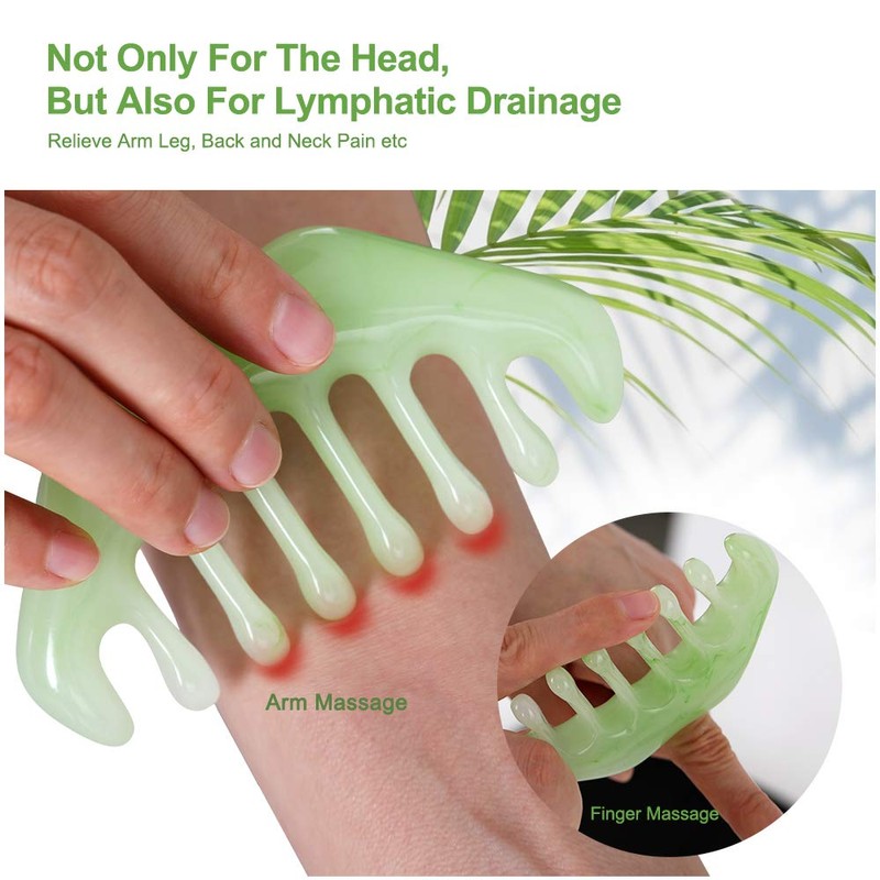 2pcs Massage Comb, Guasha Scraping Scalp Comb, Multi-Functional Handheld Head