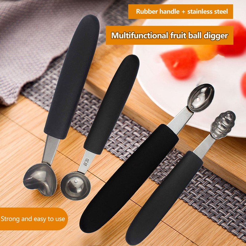 Stainless Steel Digger Ice Cream Watermelon Platter Scoop Kitchen Gadget