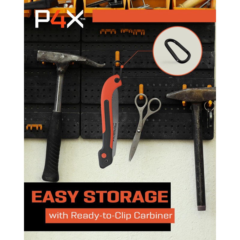 Prepared4X Folding Saw - 8.5" Camping Saw for wood cutting