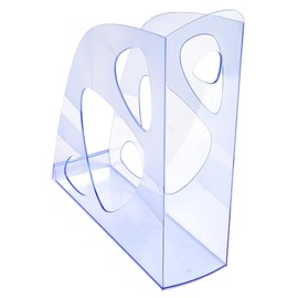 Exacompta - Ref 18110D - Linicolor Ecomag Magazine File - 248 x 77 x 257mm in Size, Suitable for A4+ Documents, Finger Hole For Removal - Ice Blue Translucent