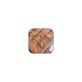 Zaquki Chunky Gold Rings for Women Non Tarnish Vintage Stackable Knuckle Rings Set Dainty Chunky Finger Midi Ring Jewelry Accessories