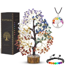 YATSKIA 7 Chakra Tree of Life - Crystal and Stones - Spiritual Decor - Chakra Crystal Tree for Positive Energy - Meditation Gift for Women