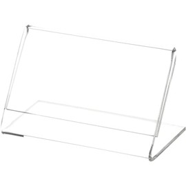 Plymor Clear Acrylic Sign Display/Literature Holder (Angled), 3.5" W x 2" H (3 Pack)