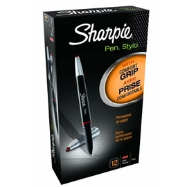 Sharpie Pen Grip Fine Tip - Red (Box of 12)