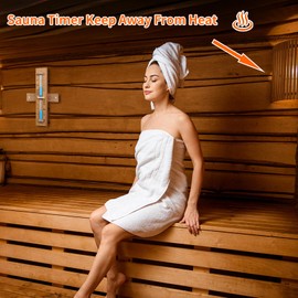 Foxyoo Sauna Sand Timer - 15 Minute Timer Sauna Accessories, Handmade of Canadian Red Cedar