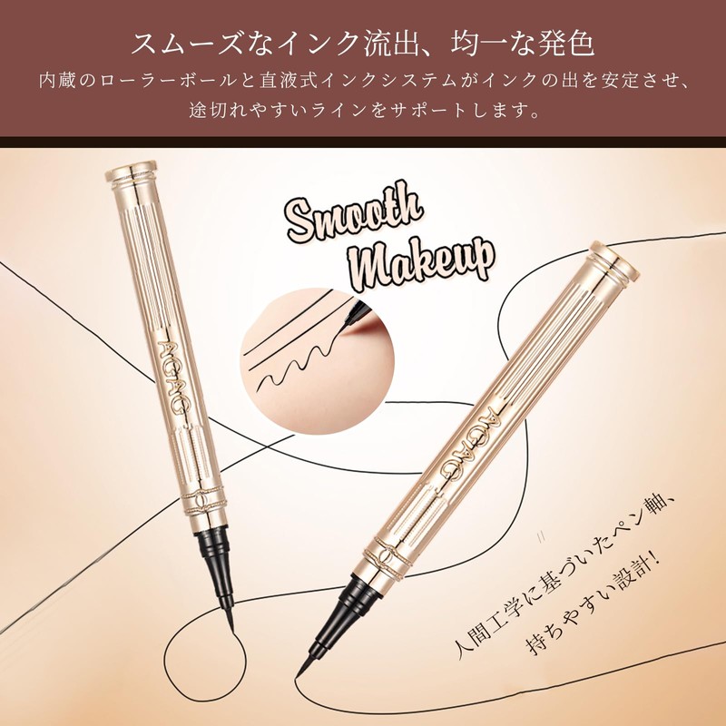 Qin Derdom Eyeliner Pen, Smudge Free Eyeliner, Creamy Touch Liner,