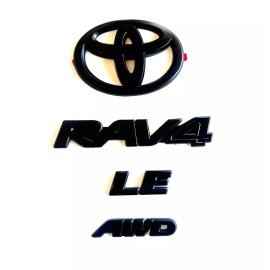 Toyota OVERLAY!! 2019 - 2024 TOYOTA RAV4 LE AWD Matte BLACK EMBLEM KIT PT948-42198-02