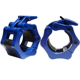 Tioamy Barbell Clasps Clasp Barbell Collars Spring Clasps Dumbbell Clamps for Olympic Barbell Bar 50 mm Weight Lifting Bar Spinlock 1 Pair for Gym Exercise