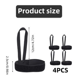 4 Pcs Ski Glove Leash,Adjustable Comfortable Black Glove Leash,Universal Lightweight Anti-Lost Ski Glove Wrist Straps Suitable for Most People,for Skiing,Snowboarding,Mountaineering and Cycling