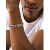 MISWOYI Silver 316L Waterproof Stainless Steel Bracelet For Men, Stylish
