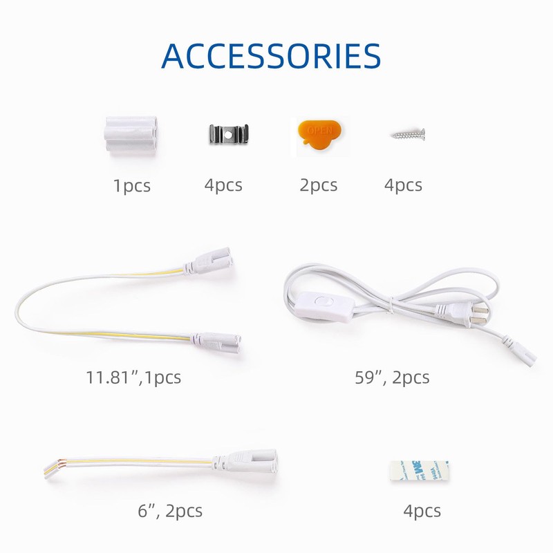 LELEJU LED Shop Light 3FT, 15W, 6000K, 1500lm, LED Ceiling