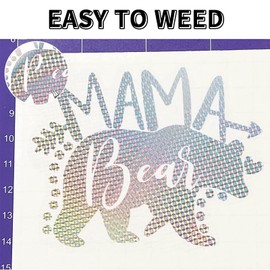 5FT Holographic Vinyl - 12”x5FT(60 INCH) 17S Holographic Silver Permanent Vinyl Roll, Adhesive Roll for Mug, Cup, Glass Window, Home Decal, Party & Birthday