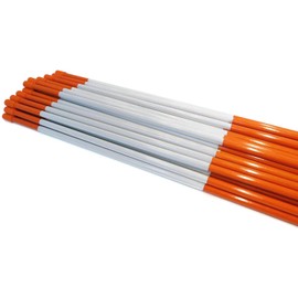 Autoparts Driveway Markers Snow Stakes 48 Inches Long 5/16-Inch Dia Orange Reflective Markers Pack of 25/50/100/200 (25pcs)