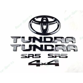 Toyota Gloss Black Front Toyota Logo Door Tundra SR5 Rear 4x4 EMBLEM Tundra 2022-2025
