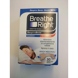 Breathe Right Original Cerotti Nasali Classici Standard, 30 Pezzi