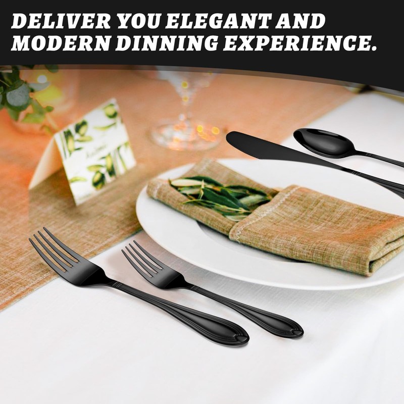 TIVOLI Silverware Set for 4, 20 Piece Heavy Duty Stainless
