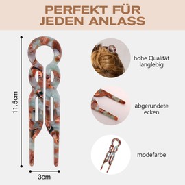 Pack of 6 Women's Hair Pins, French Twist Hair Pin, French Hair Pin/Hair Clip, Hairstyle Aid Hairpin, Hair Accessories Hair Clips