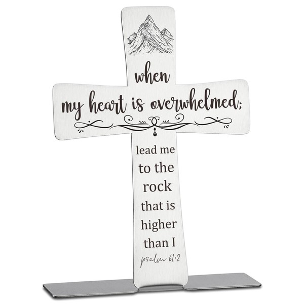 Christian Sign with Bible Verse, Psalm 61:2, When My Heart