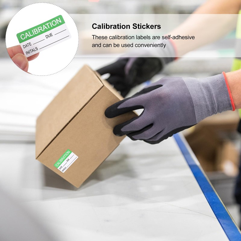 VILLCASE 1 Roll/300pcs Calibration Stickers for NIST Calibration QC Approval