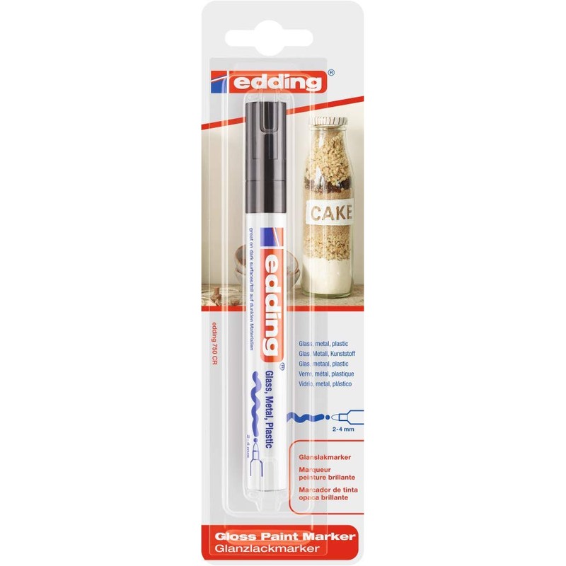 edding 750 gloss paint marker - black - pack of