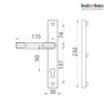 KOTARBAU® Handle Pair 90 mm with Long Plate White for