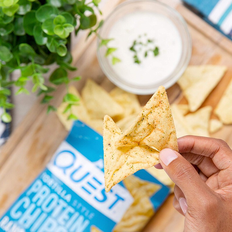 Quest Nutrition Tortilla Style Protein Chips, Ranch, Baked, 19g Protein,