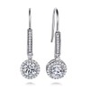 Radiant Earrings for Women 925 Sterling Silver Hanging Long Round